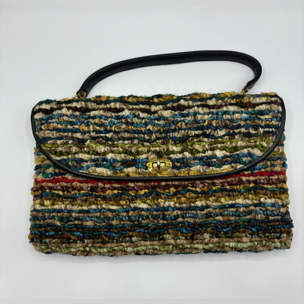 Vintage Candy Stripe Carpet Purse J.R. Florida USA